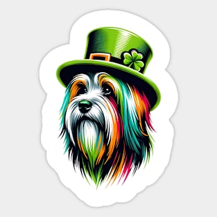 Havanese Portrait Celebrating Saint Patrick's Day Sticker